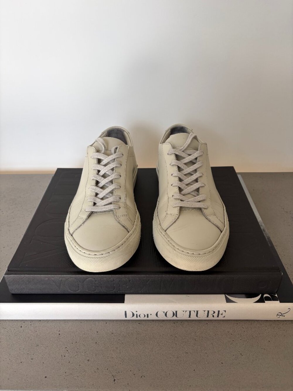 Woman by Common Projects Original Achilles Low — Off-White Leather, Size 37 EUC